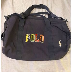 Polo Ralph Lauren Canvas Duffel Bag – Navy Blue – Embroidered Logo